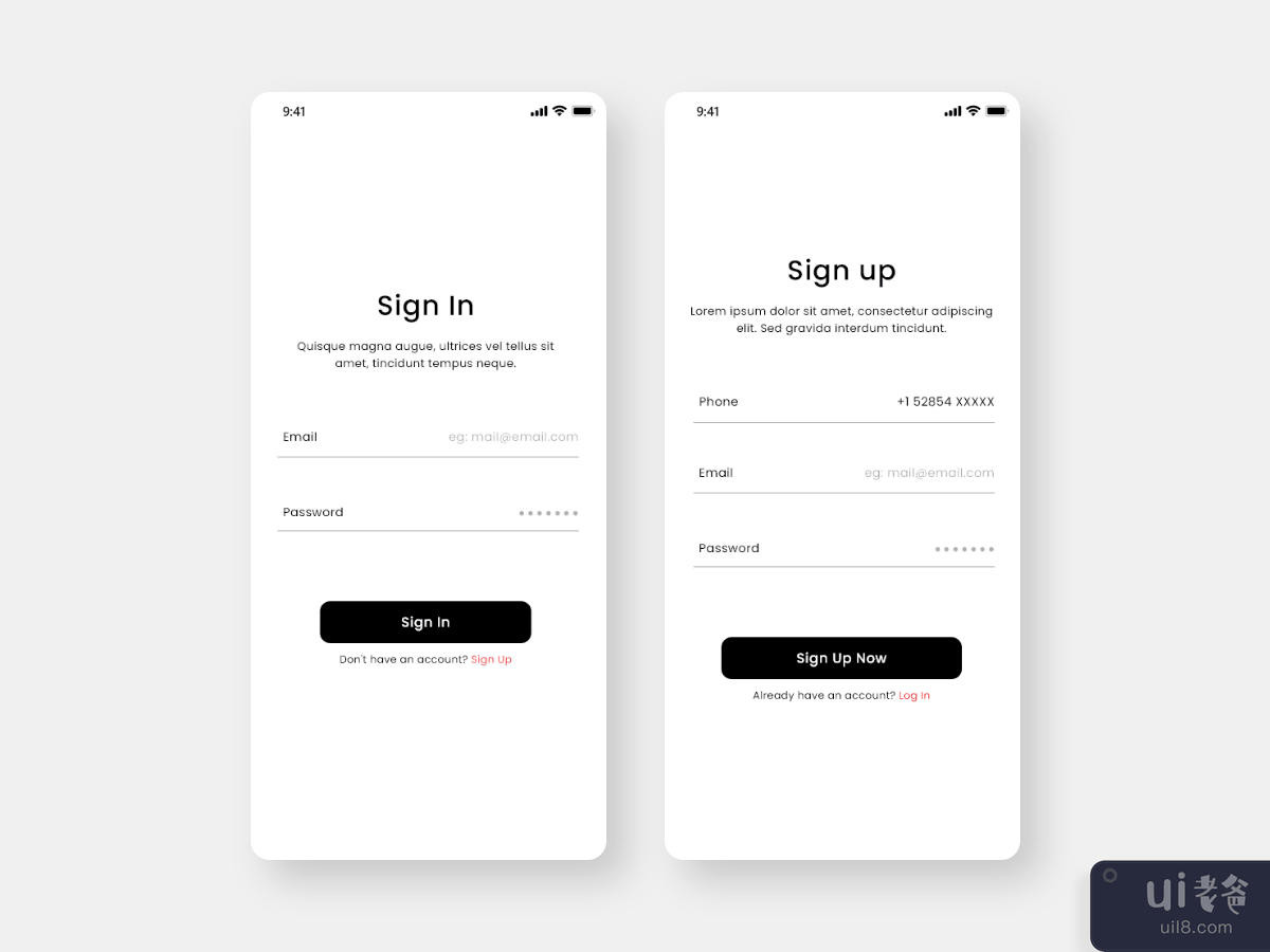 Sign In-Sign Up Screen 