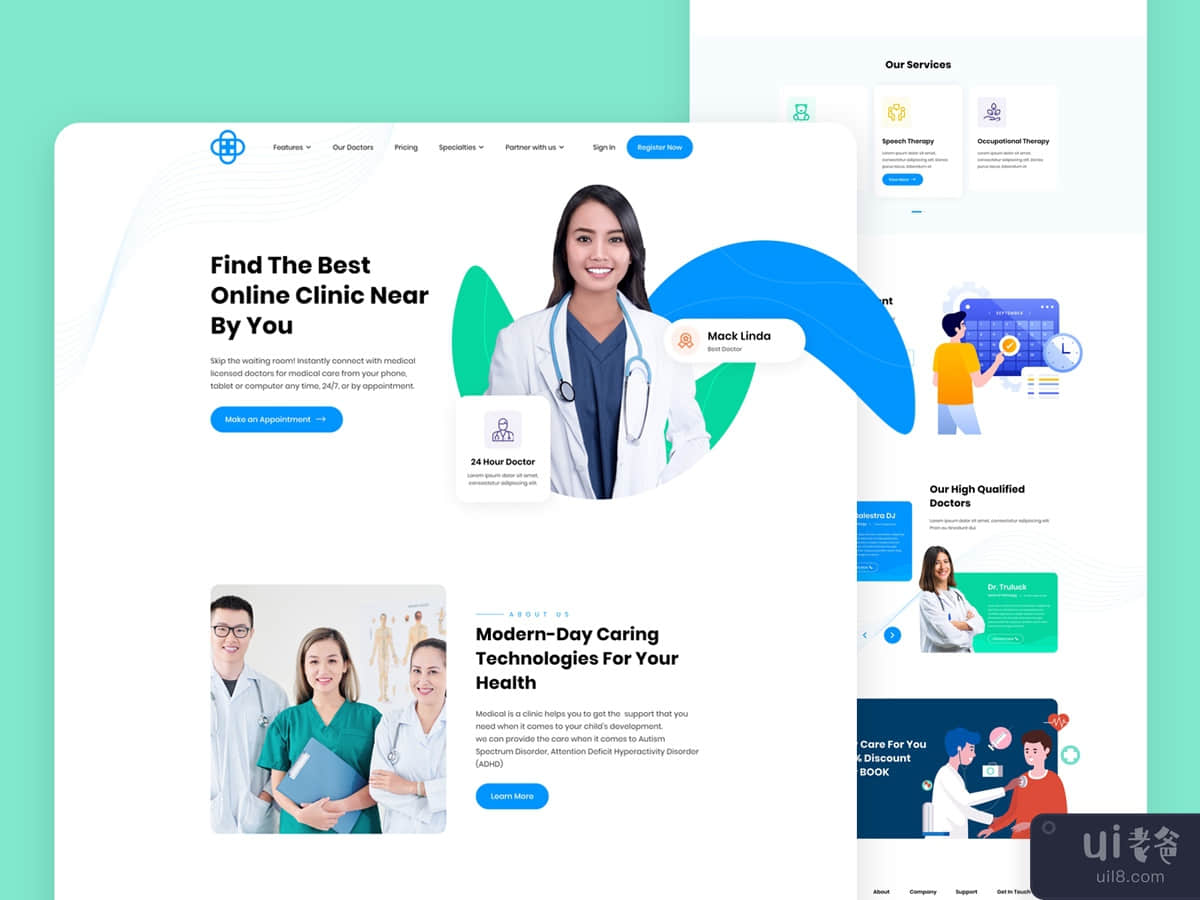Medical Health Care Appointment Landing Page