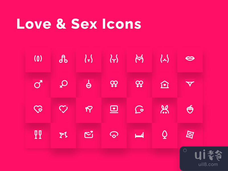 Love & Sex Icons Set