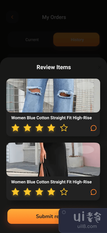 时尚移动应用黑暗模式第 5 部分(Fashion Mobile App Dark Mode Part 5)插图3