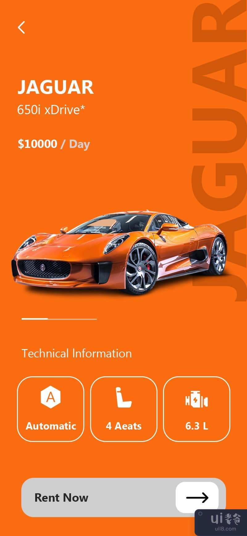 租车界面(Car Rent UI)插图1