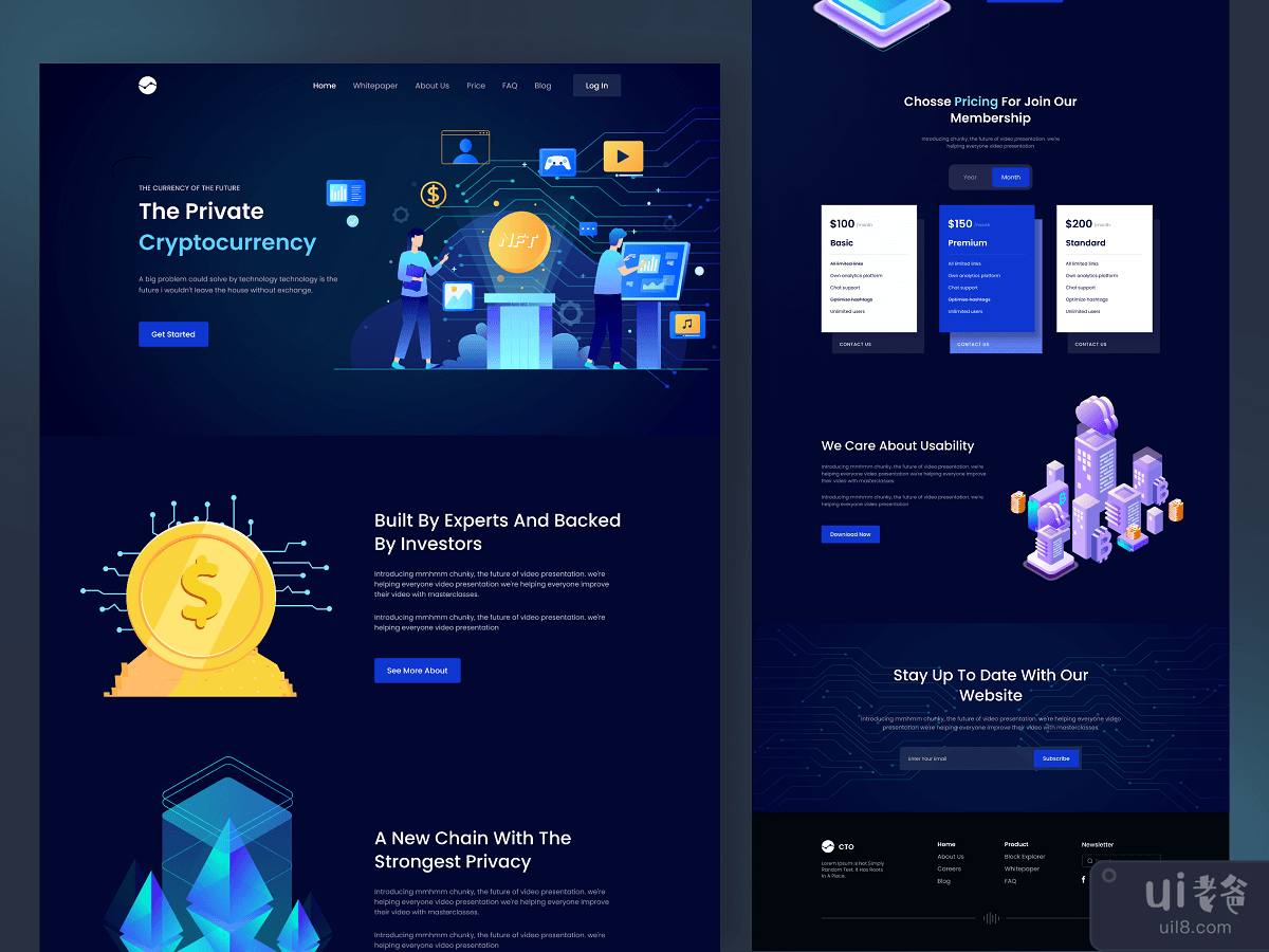  Cryptocurrency Landing Page