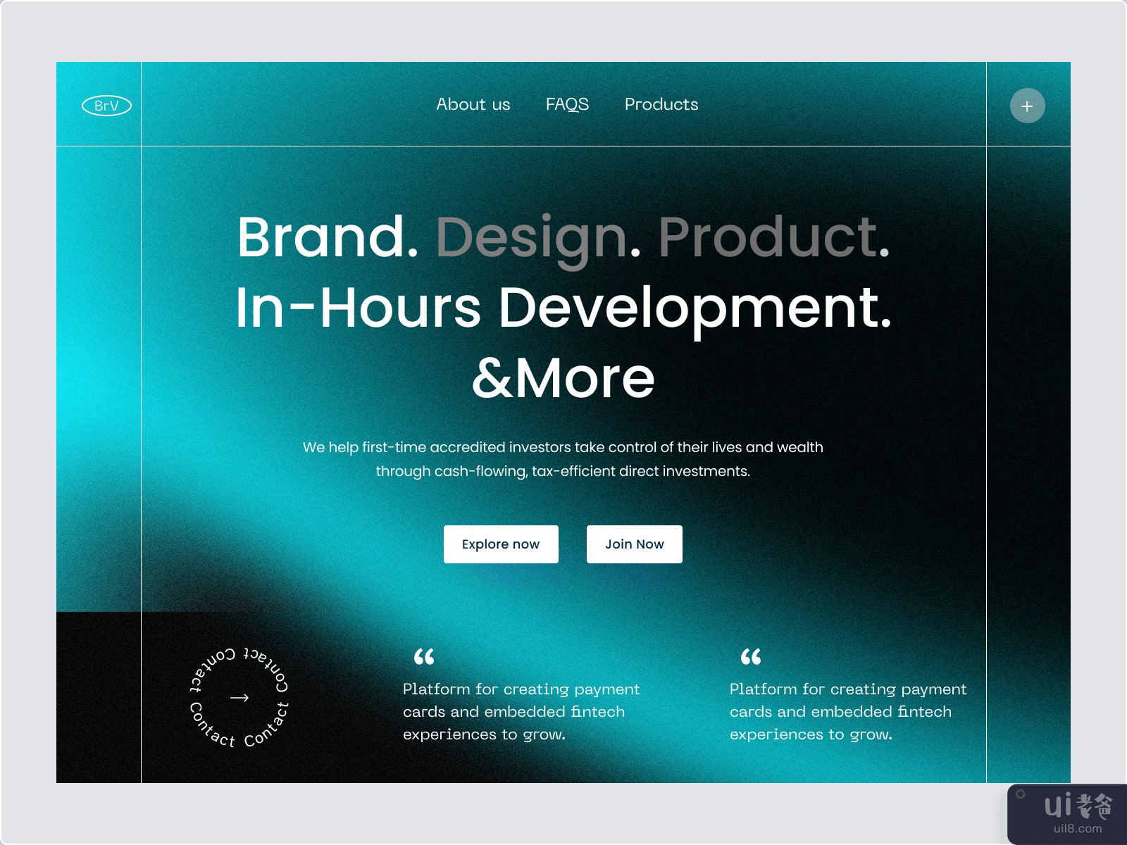 Creative landing page