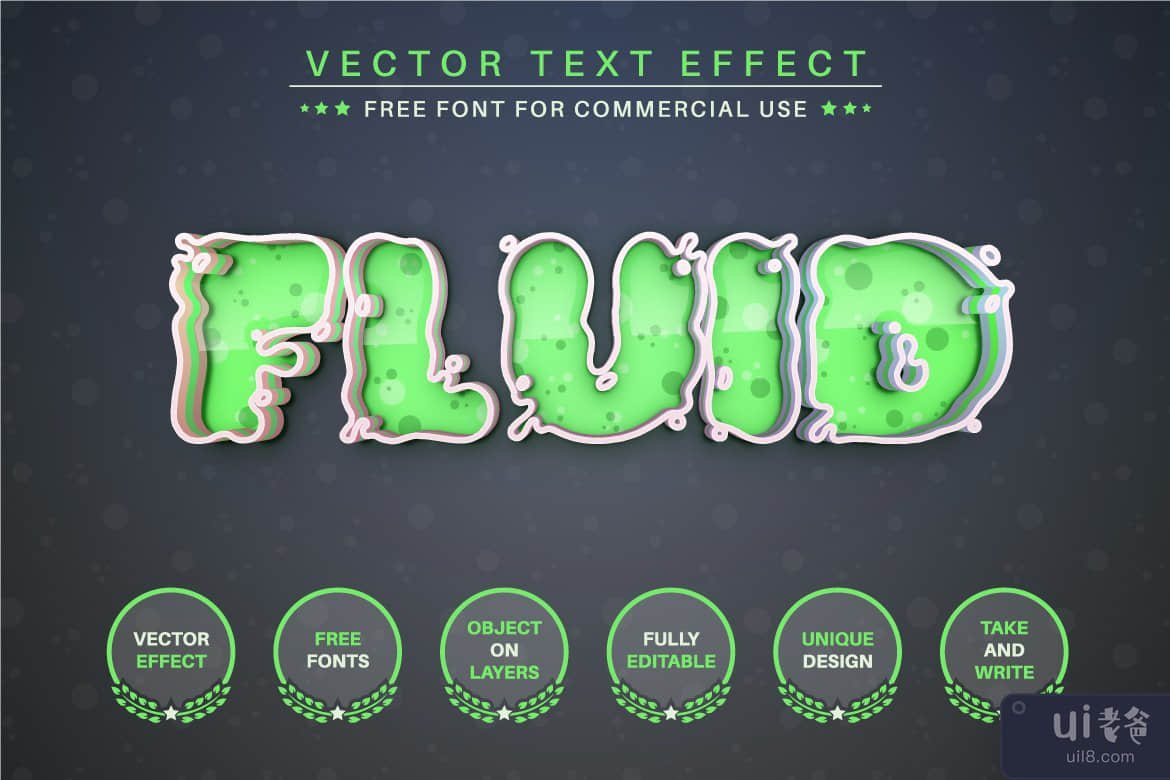 Slime - 可编辑的文字效果，字体样式(Slime - Editable Text Effect, Font Style)插图2
