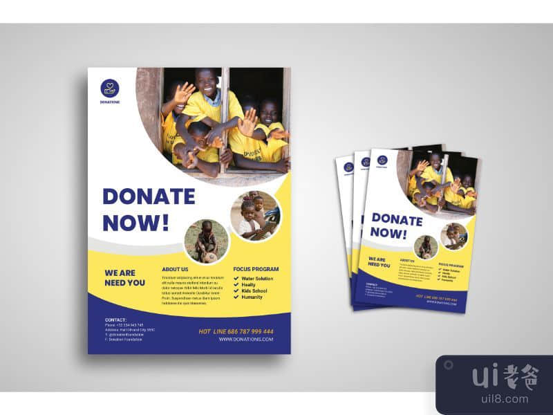 Flyer Template Humanity Donate Campaign