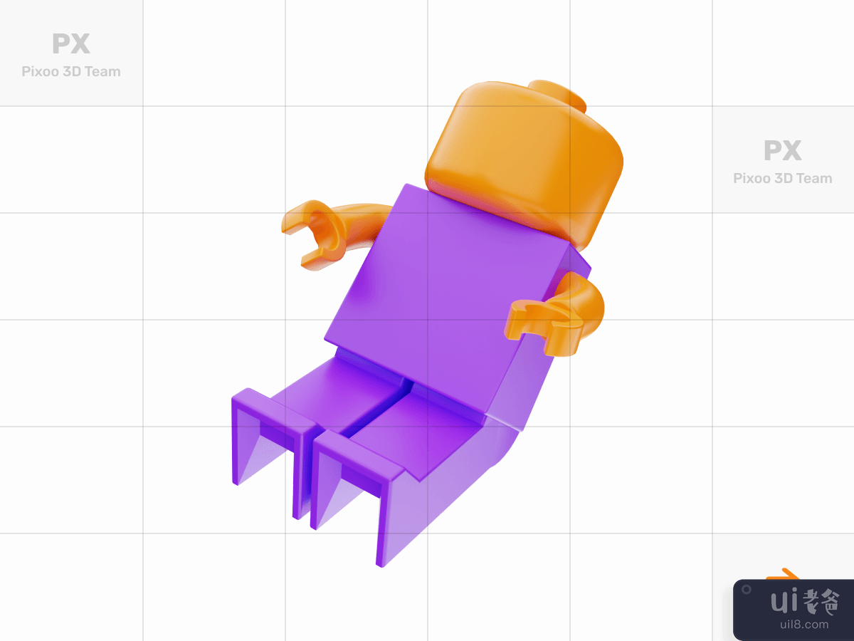 Dolenan - 3D Toys Illustration Pack _ Lego Man