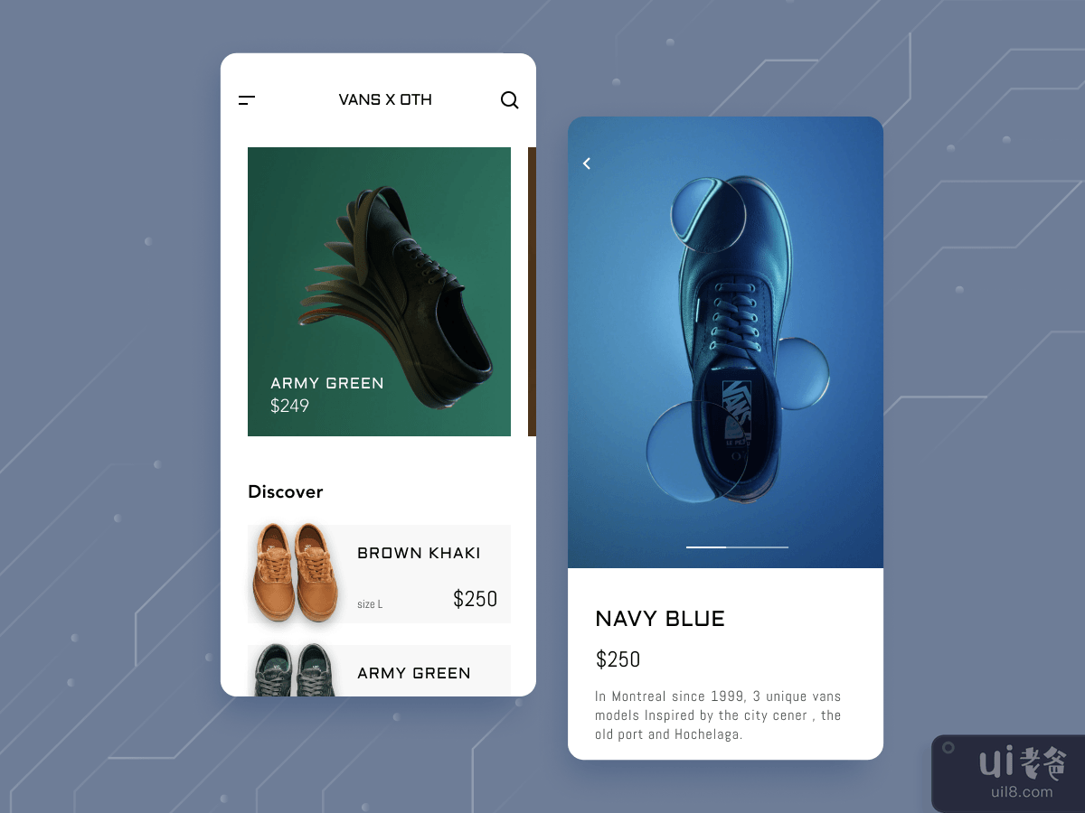 Vans Shoes App Design 