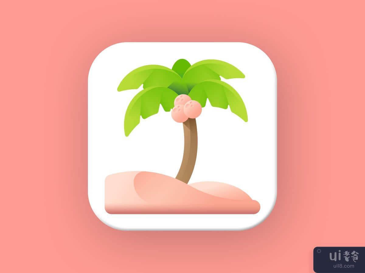 椰子树标志(Coconut Tree Logo)插图2