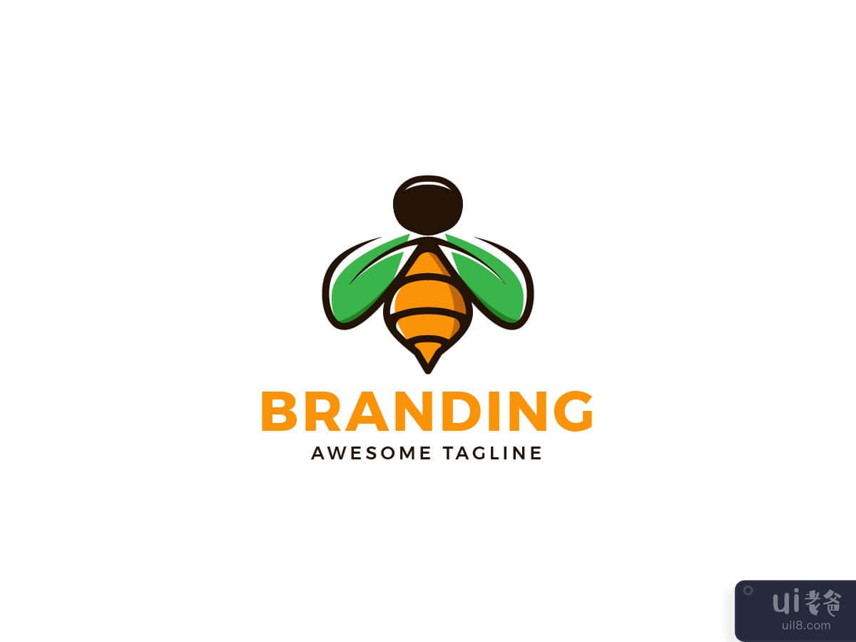 Bee Leaf Logo Template