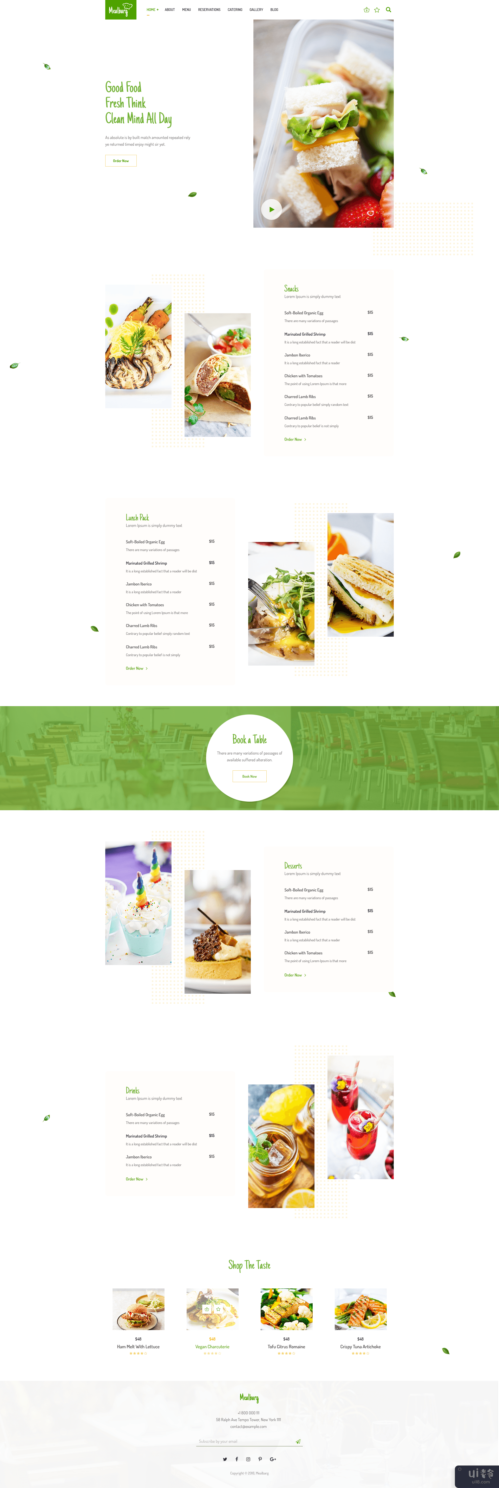 食品手册登陆页面(Food manu landing page)插图1