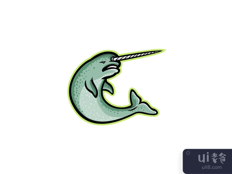 Angry Narwhal Mascot
