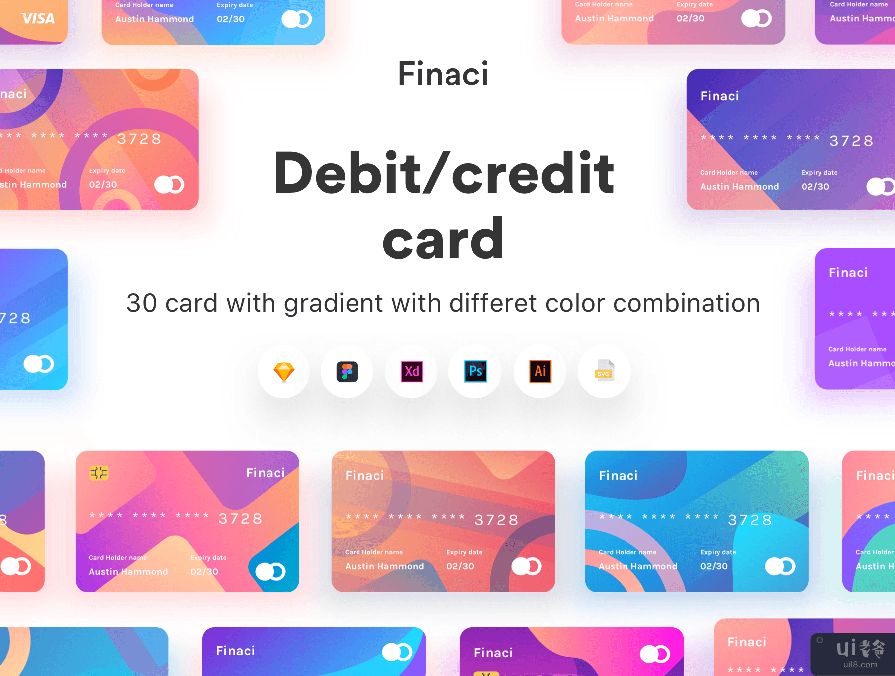 Finaci Financial 借记卡/信用卡 ui 卡(Finaci Financial debit/credit ui card)插图5