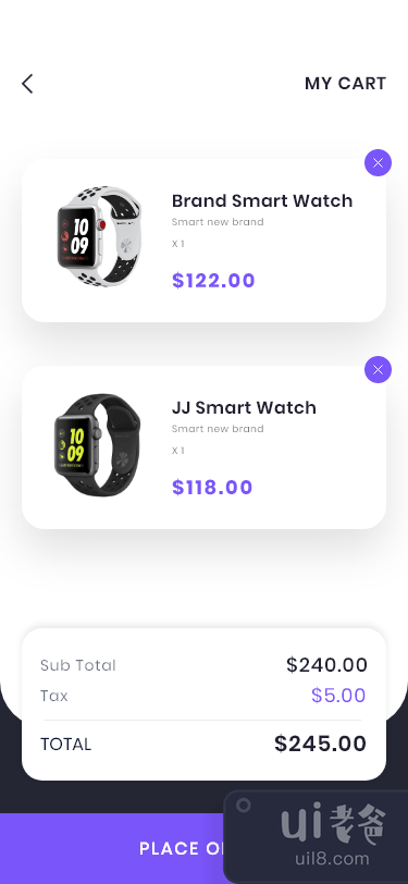智能手表应用界面(Smart Watch App UI)插图3