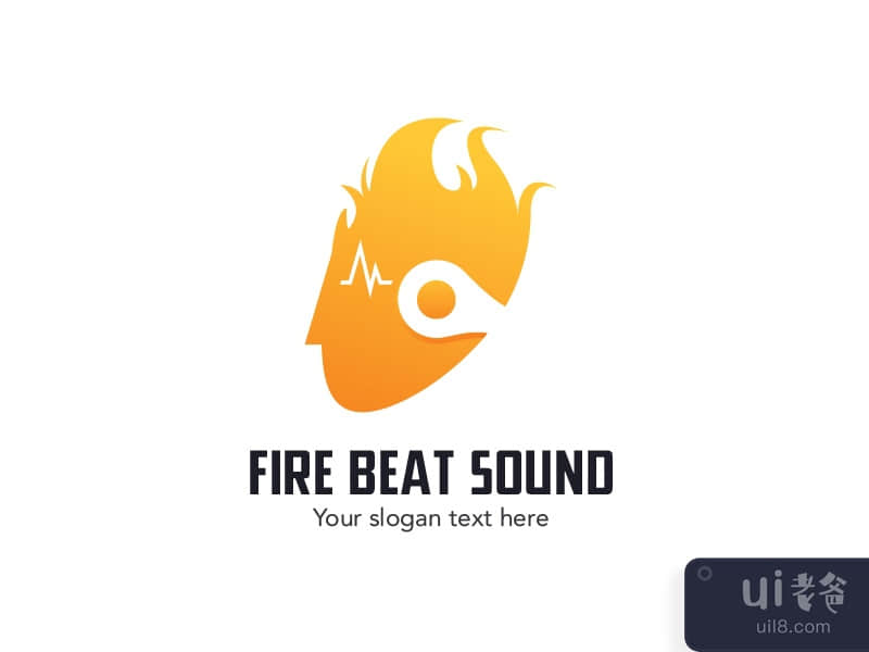 Fire Headphone Beat Sound Logo
