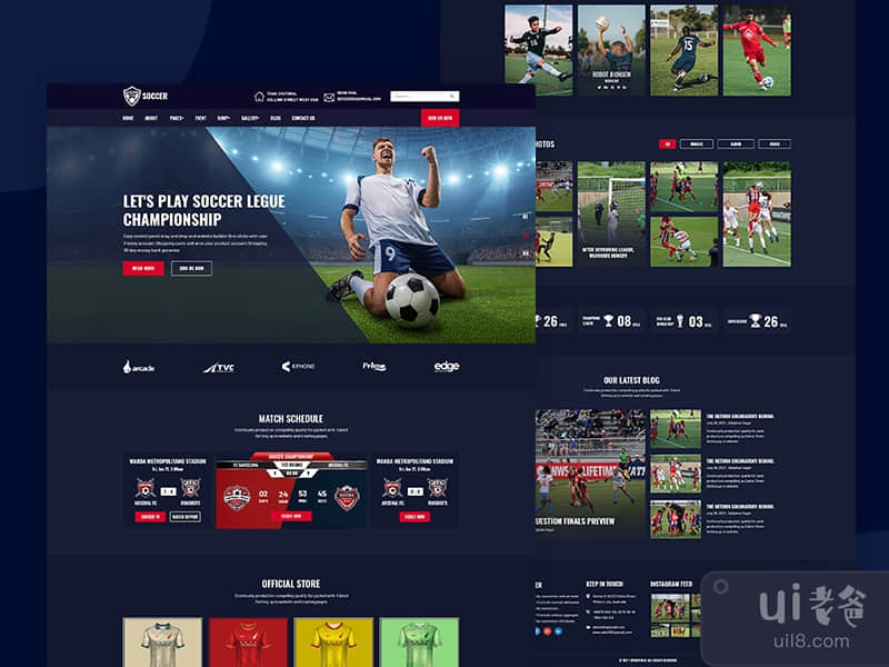 Soccer Sport Club Web Template