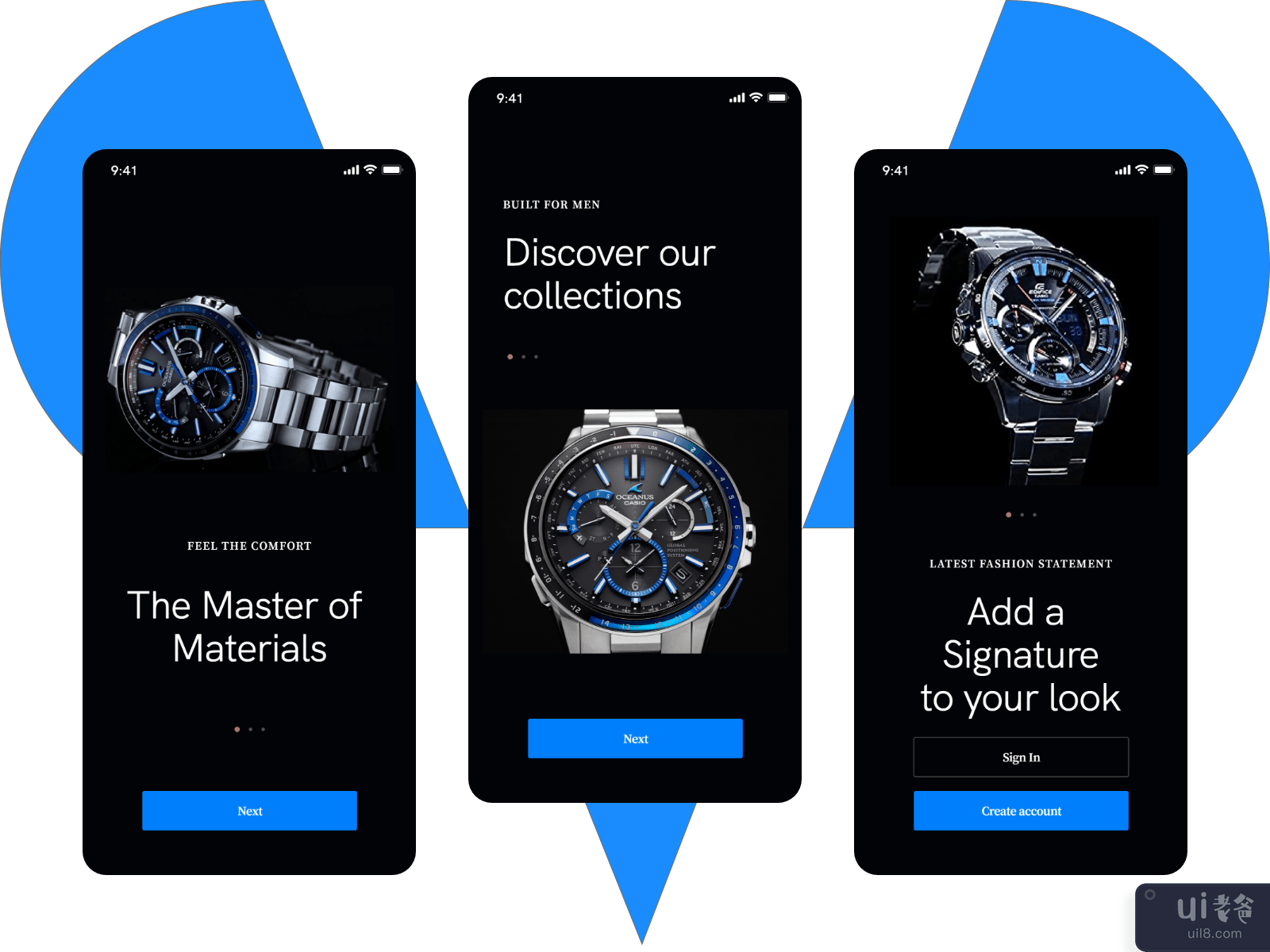 Rado 手表入职屏幕 - Watchly App Concept(Rado watches Onboarding Screen - Watchly App Concept)插图2