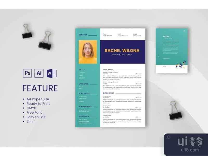 CV Resume Graphic Designer Profile 14