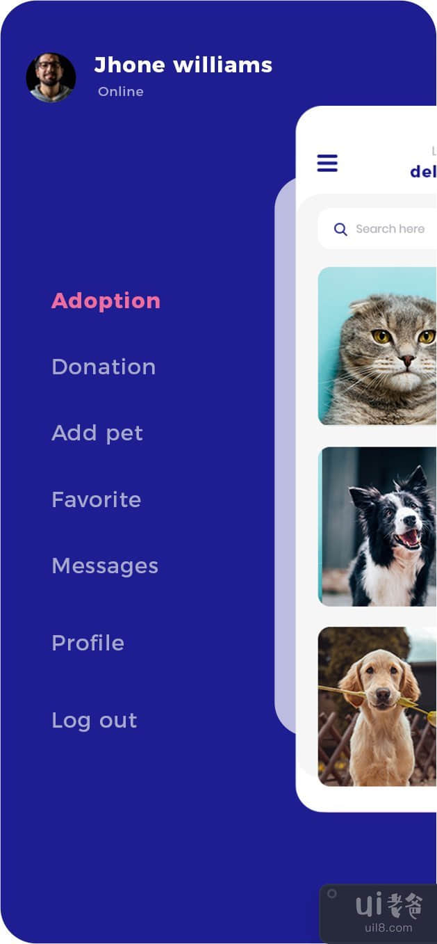 宠物收养应用程序(Pets Adoption app)插图2