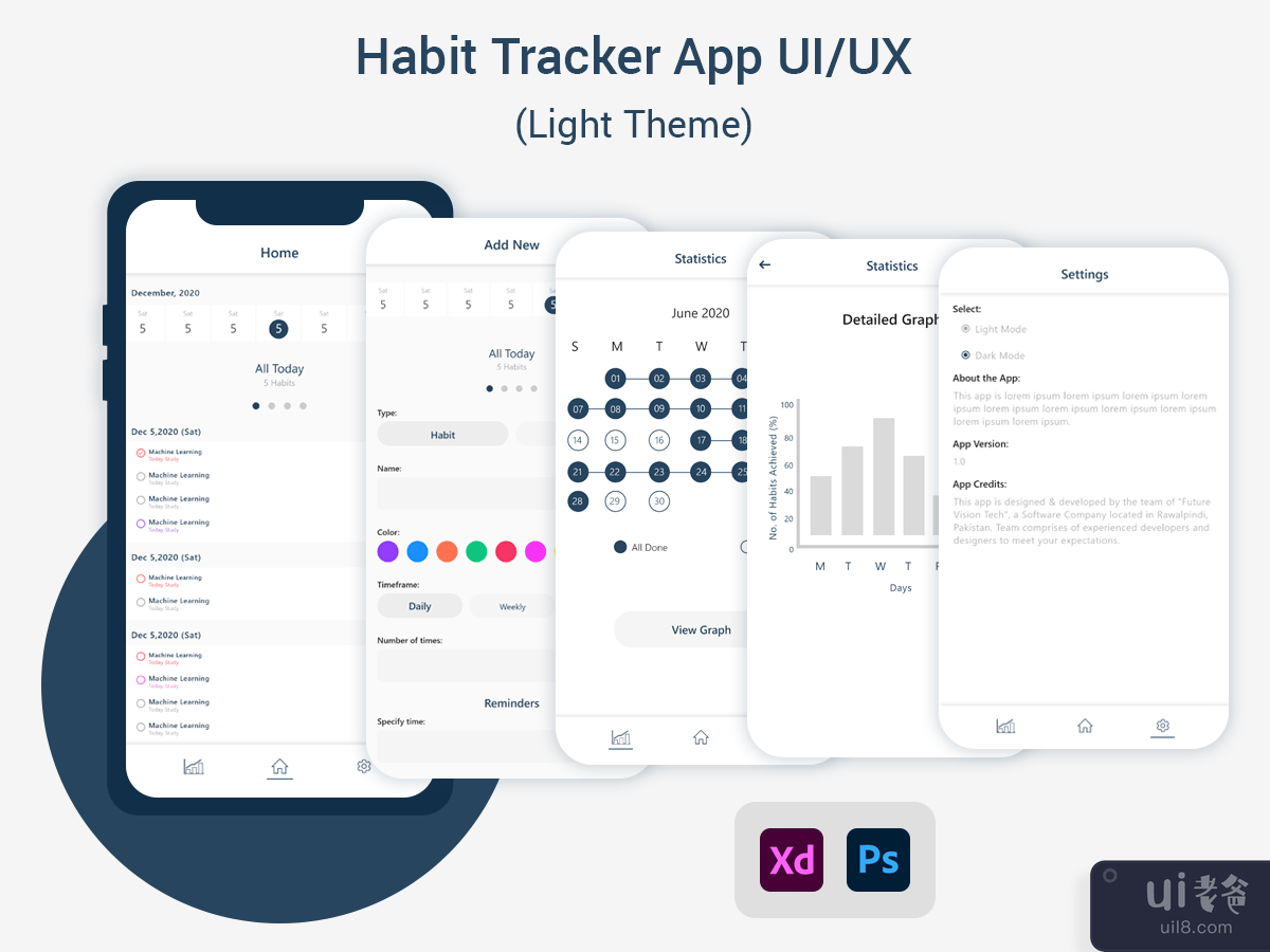 Habit Tracker App (Light Theme)