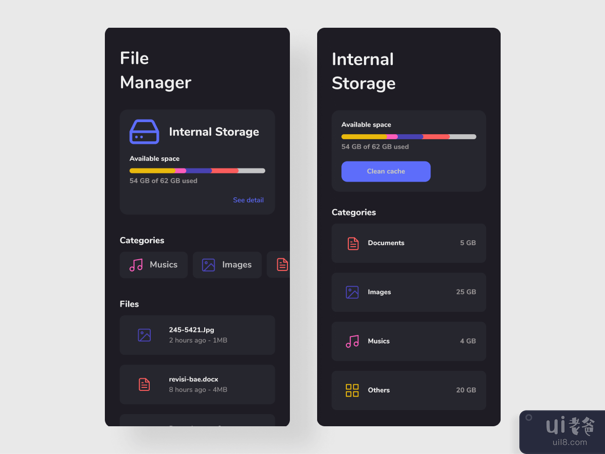 Filely-文件管理器移动应用程序概念(Filely- File manager mobile app concept)插图