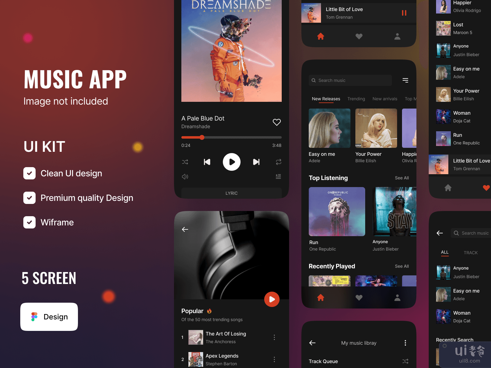 Music App - UI Template