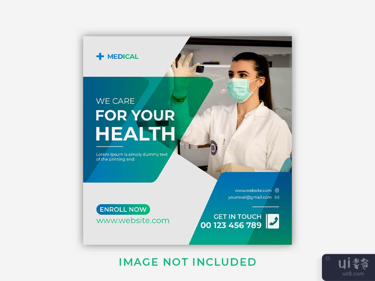 Medical healthcare and Dental care social media and instagram post template