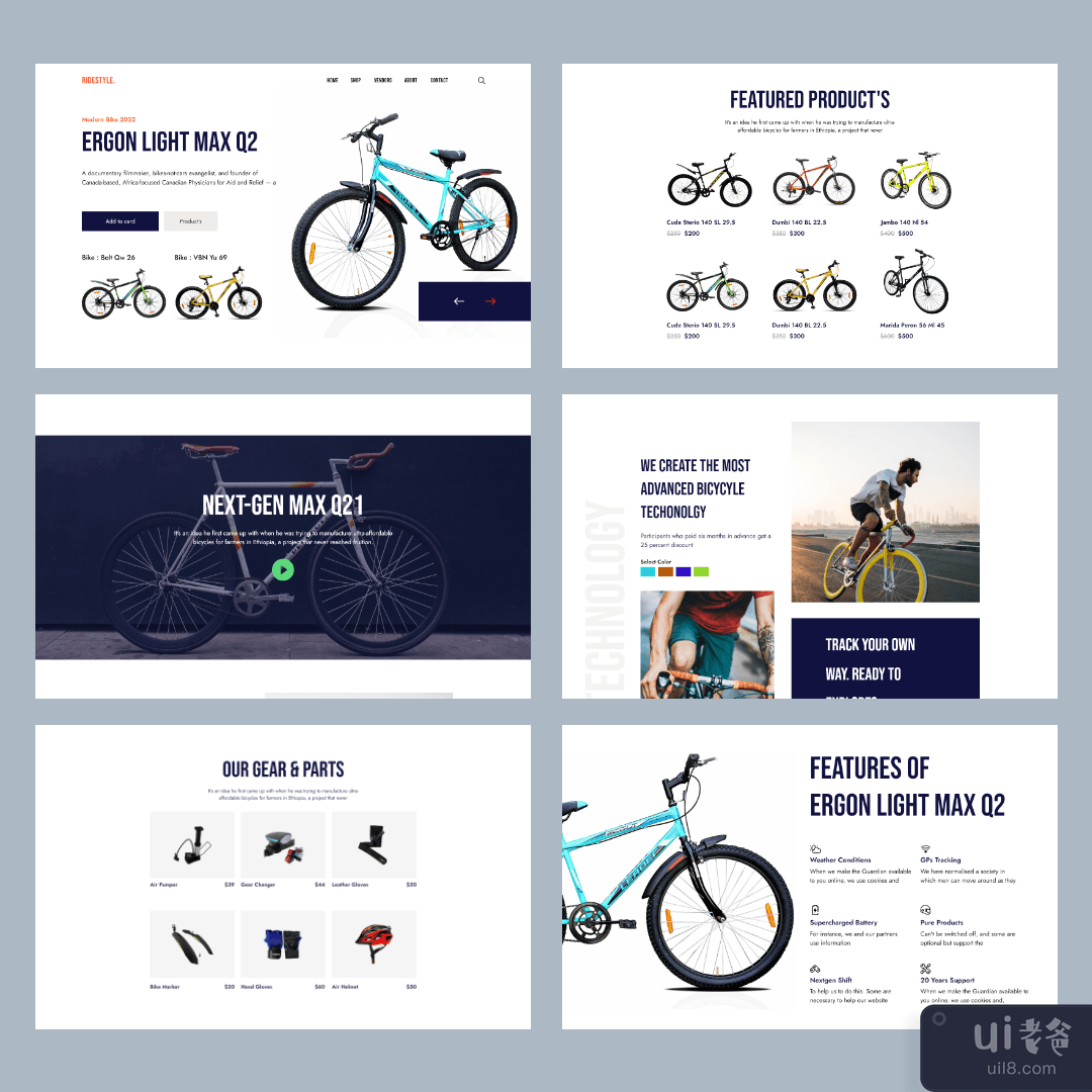 自行车商店登陆页面(Bicycle Store Landing Page)插图3