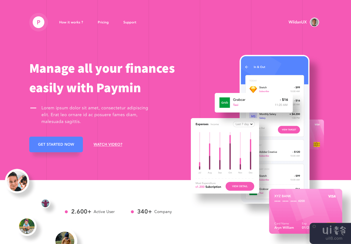 Finance App Hero - 多种颜色样式(Finance App Hero - Multiple colour style)插图2