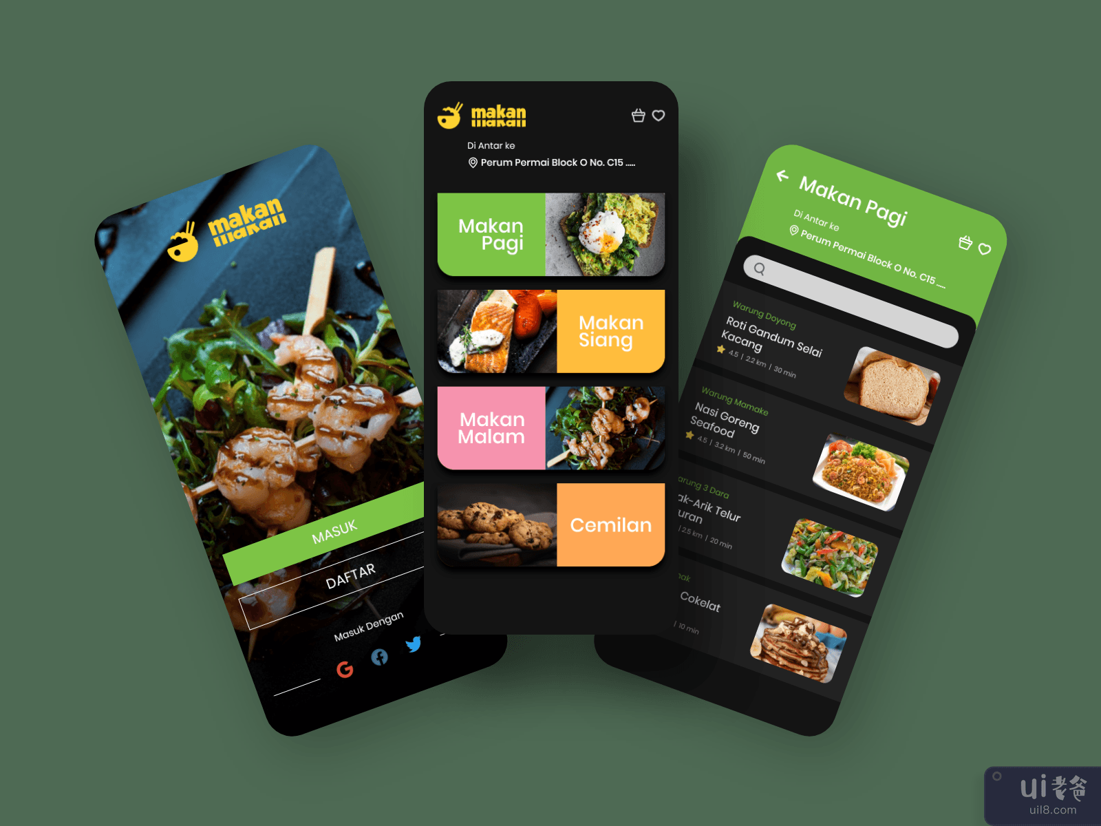 Makan Makan App Design 