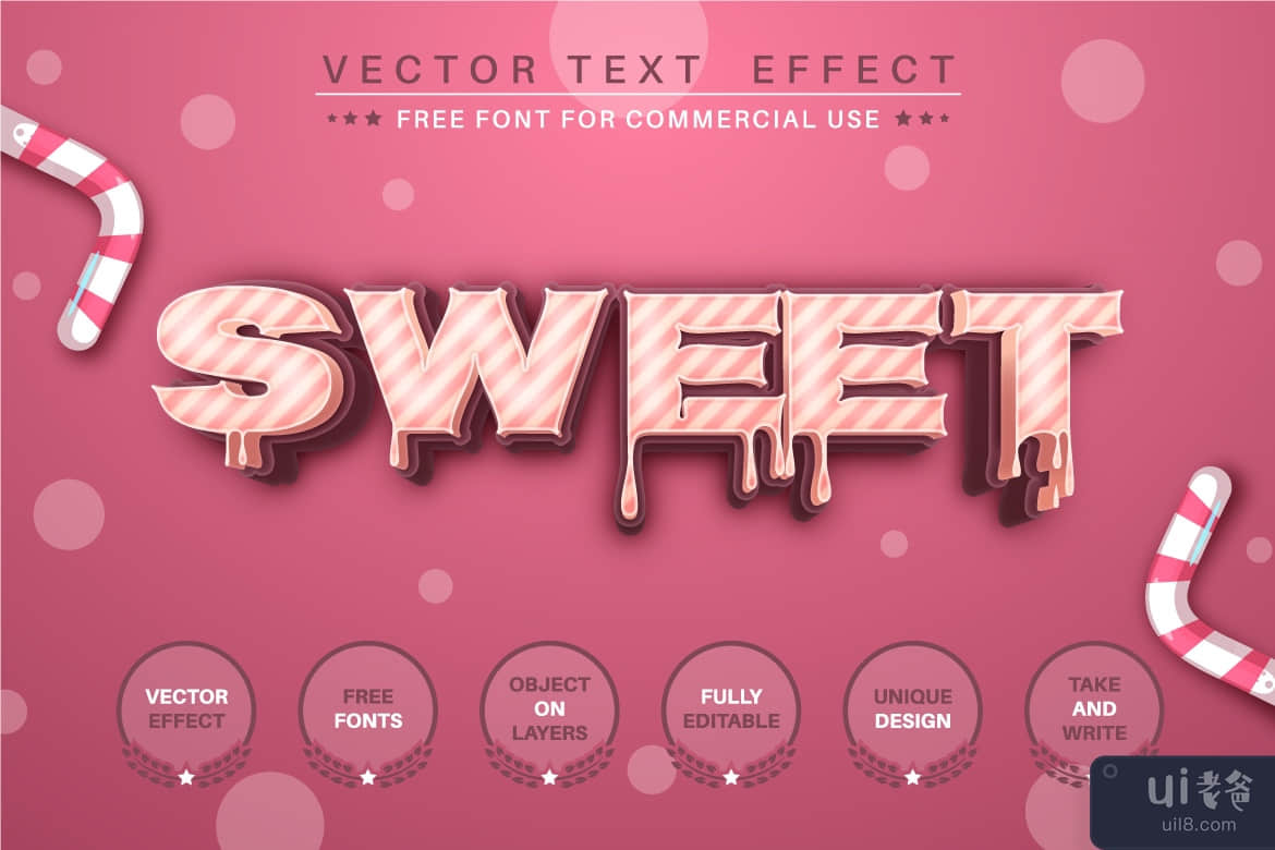 Candy - 可编辑的文本效果、字体样式(Candy - editable text effect, font style)插图3