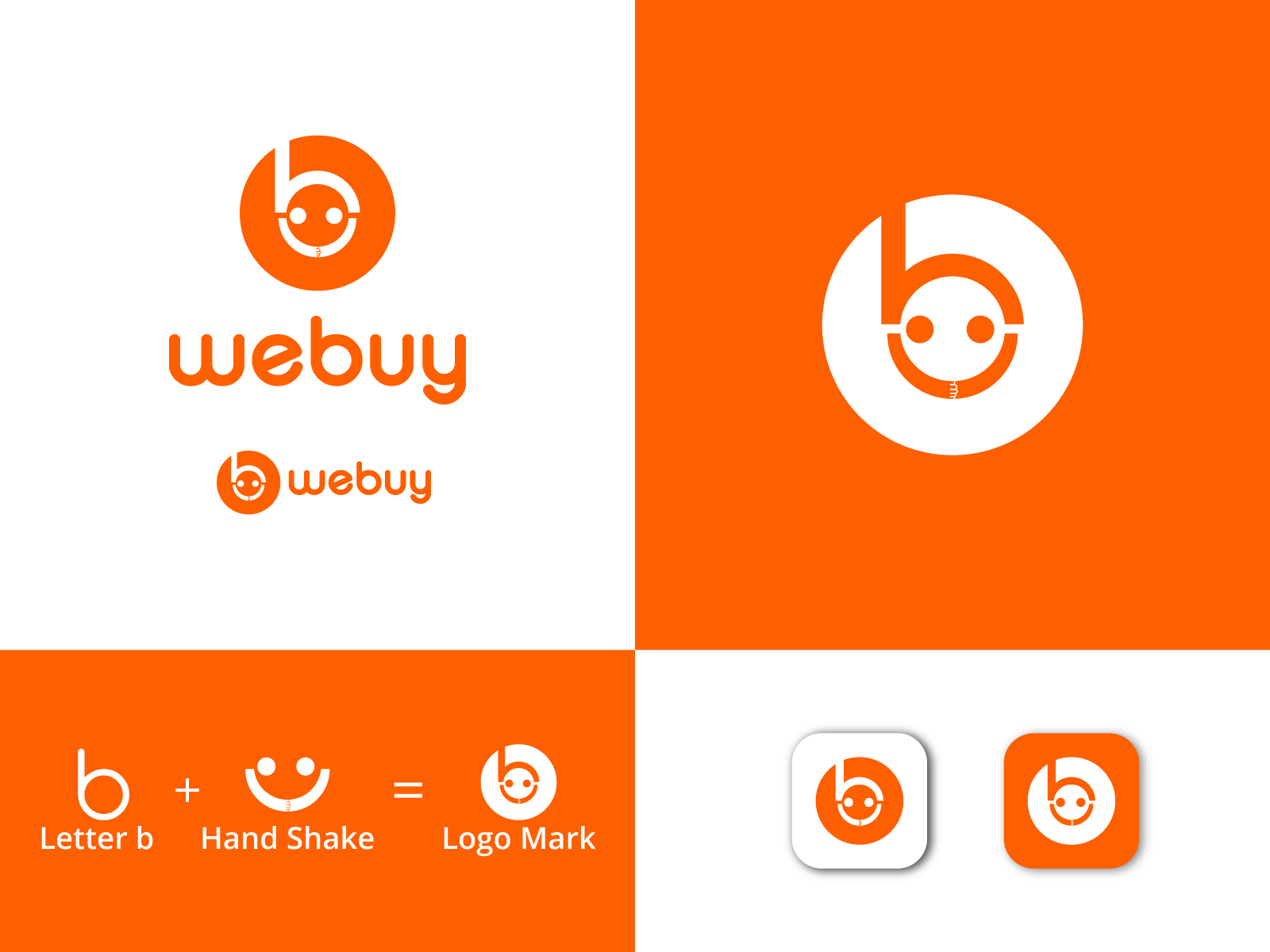 B letter logo design for ecommerce site