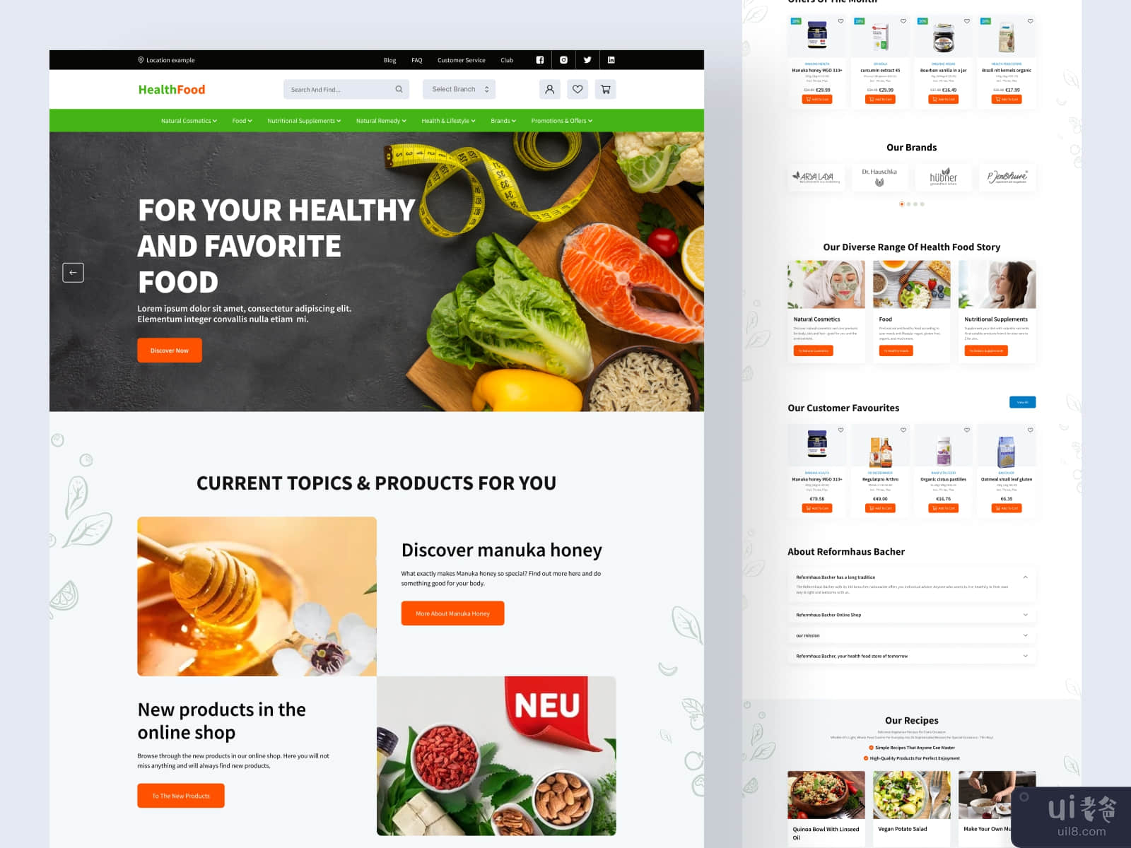 Food & Beauty Website