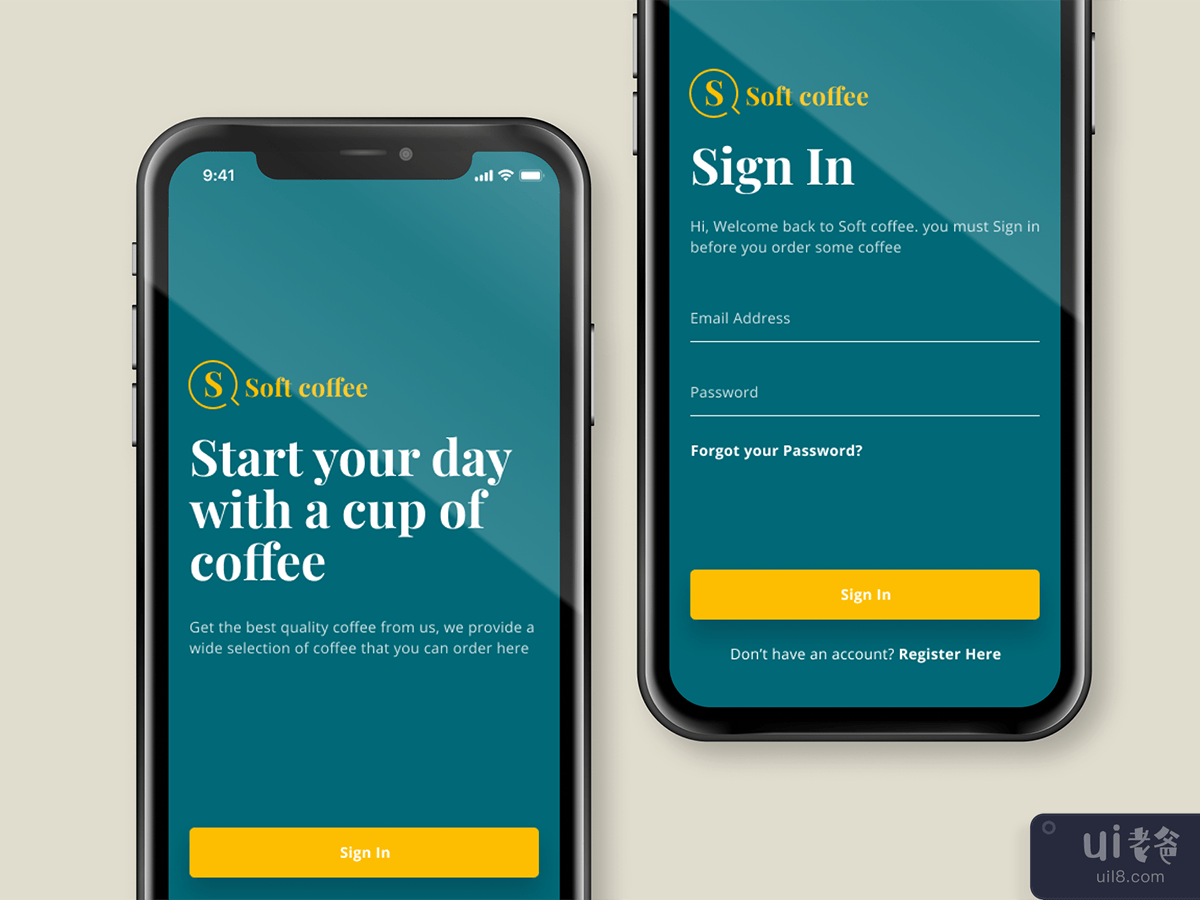 Sign In or Sign Up Screen - Mobile App Template