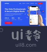 网上手机银行网站(Online Mobail Banking Website)插图