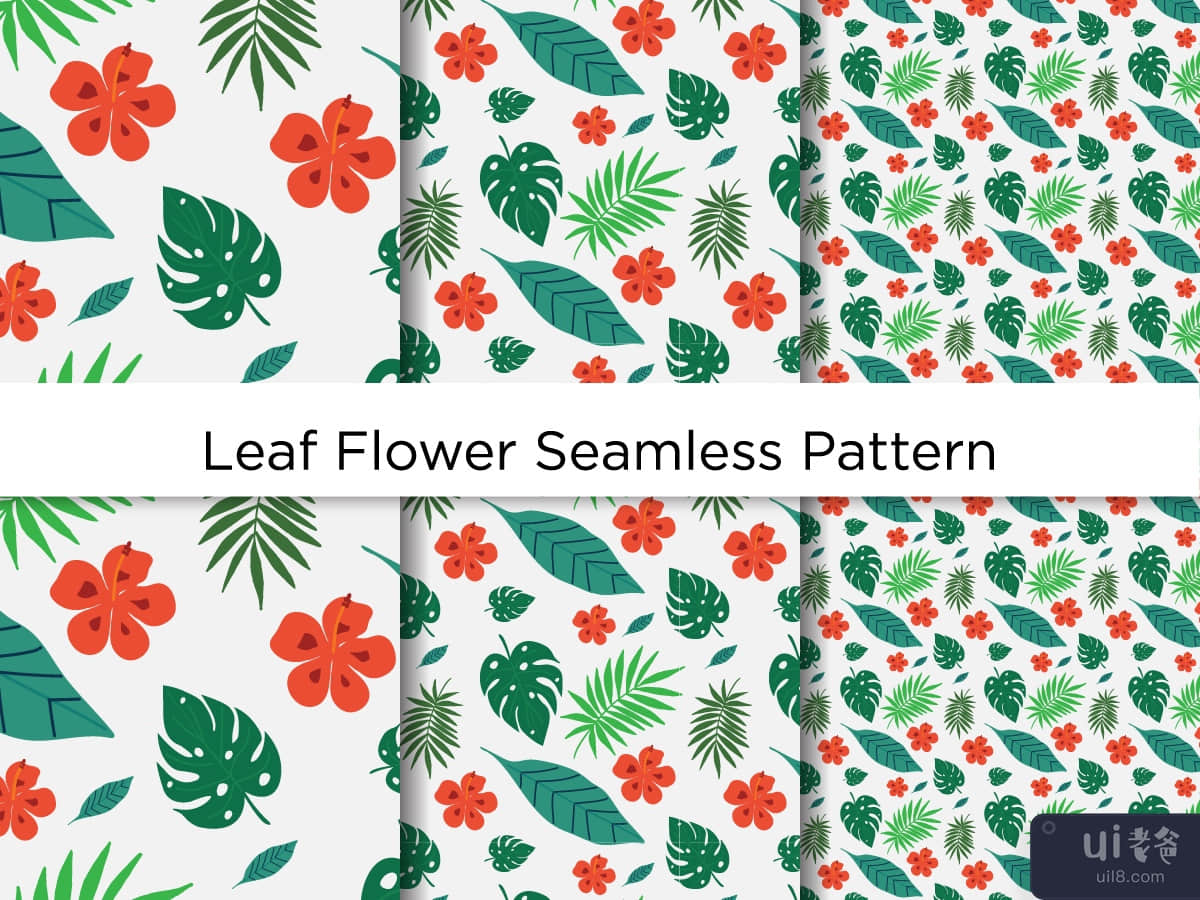 Leaf Flower seamless pattern 