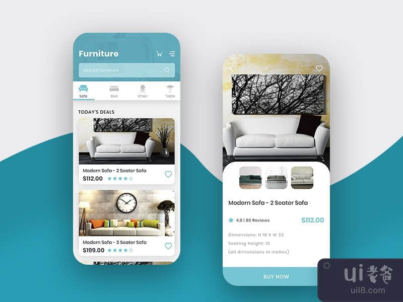 家具在线订购应用程序(Furniture Online Order App)插图