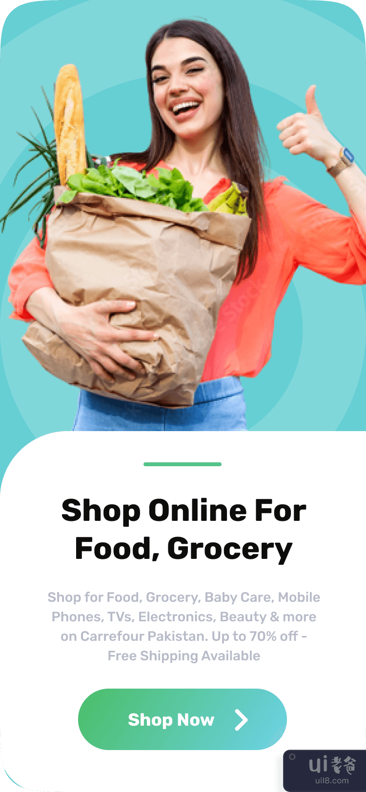 杂货应用程序 iOS 移动 UI 套件 - 食品配送应用程序(Grocery app iOS Mobile UI Kits - Food Delivery App)插图
