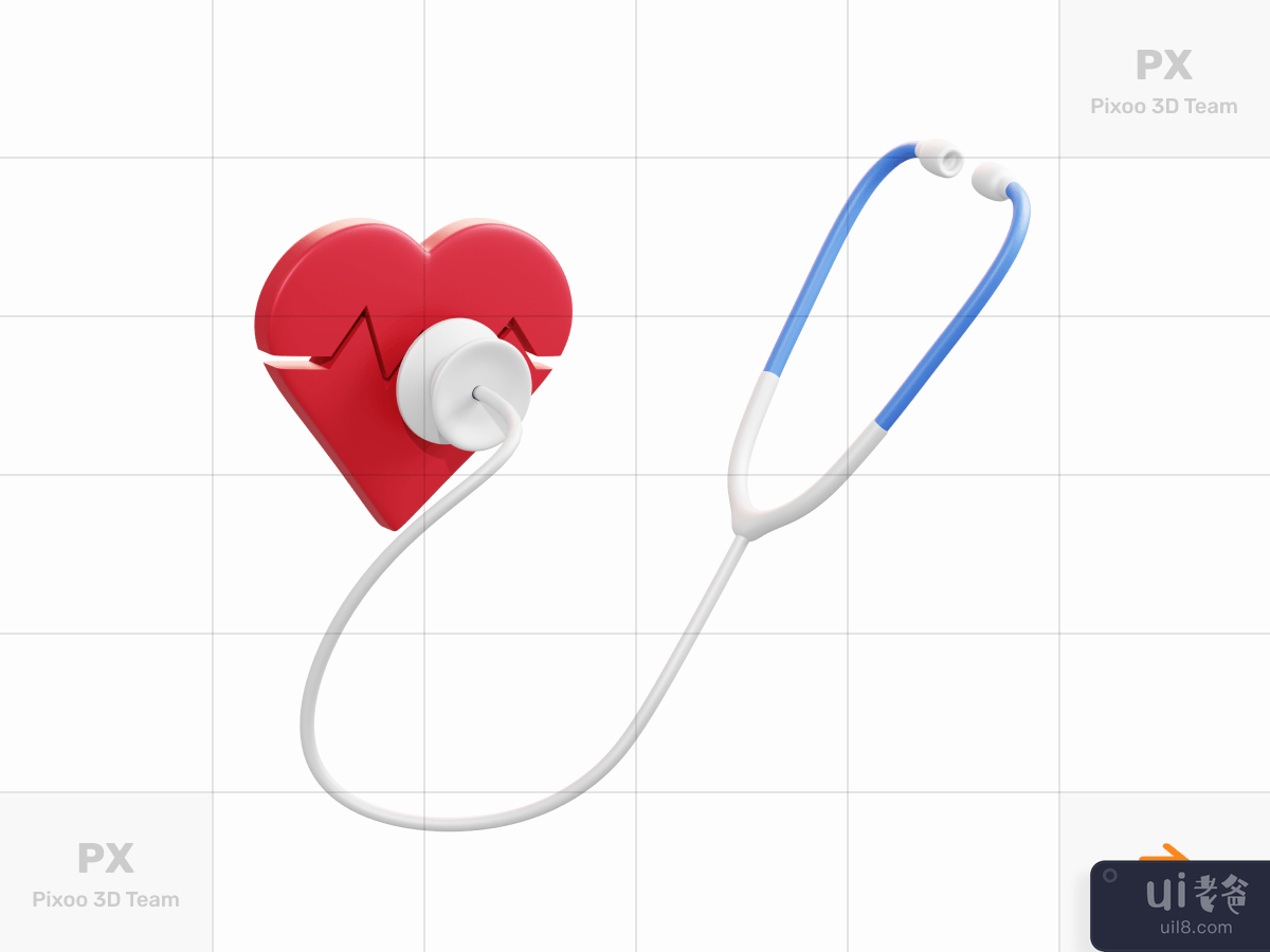 3D Medical Icons Pack - Stethoscope