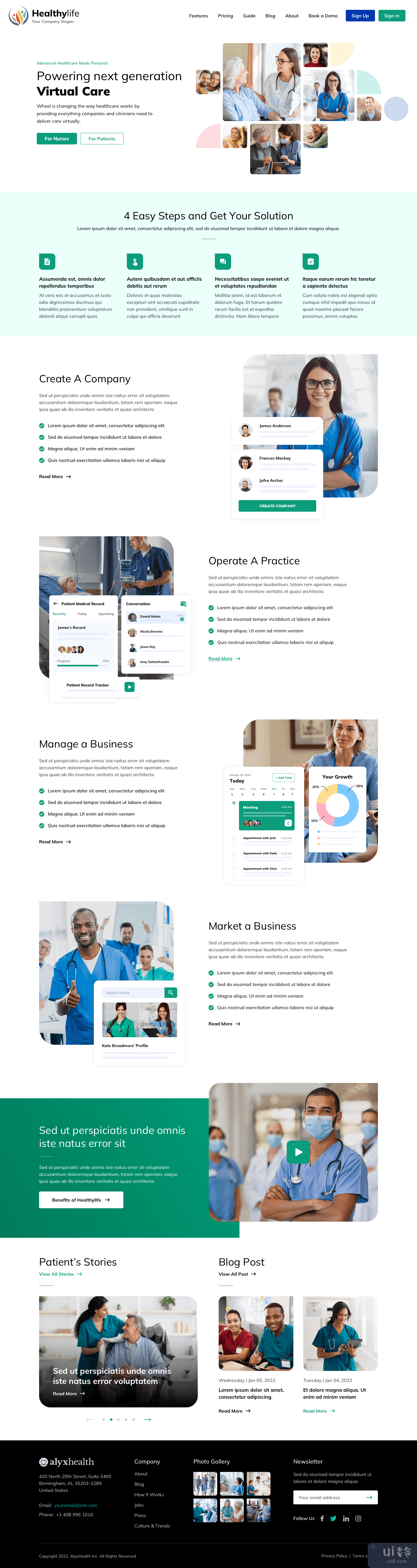 医疗保健网站登陆页面重新设计(Health Care Website Landing Page Redesign)插图1