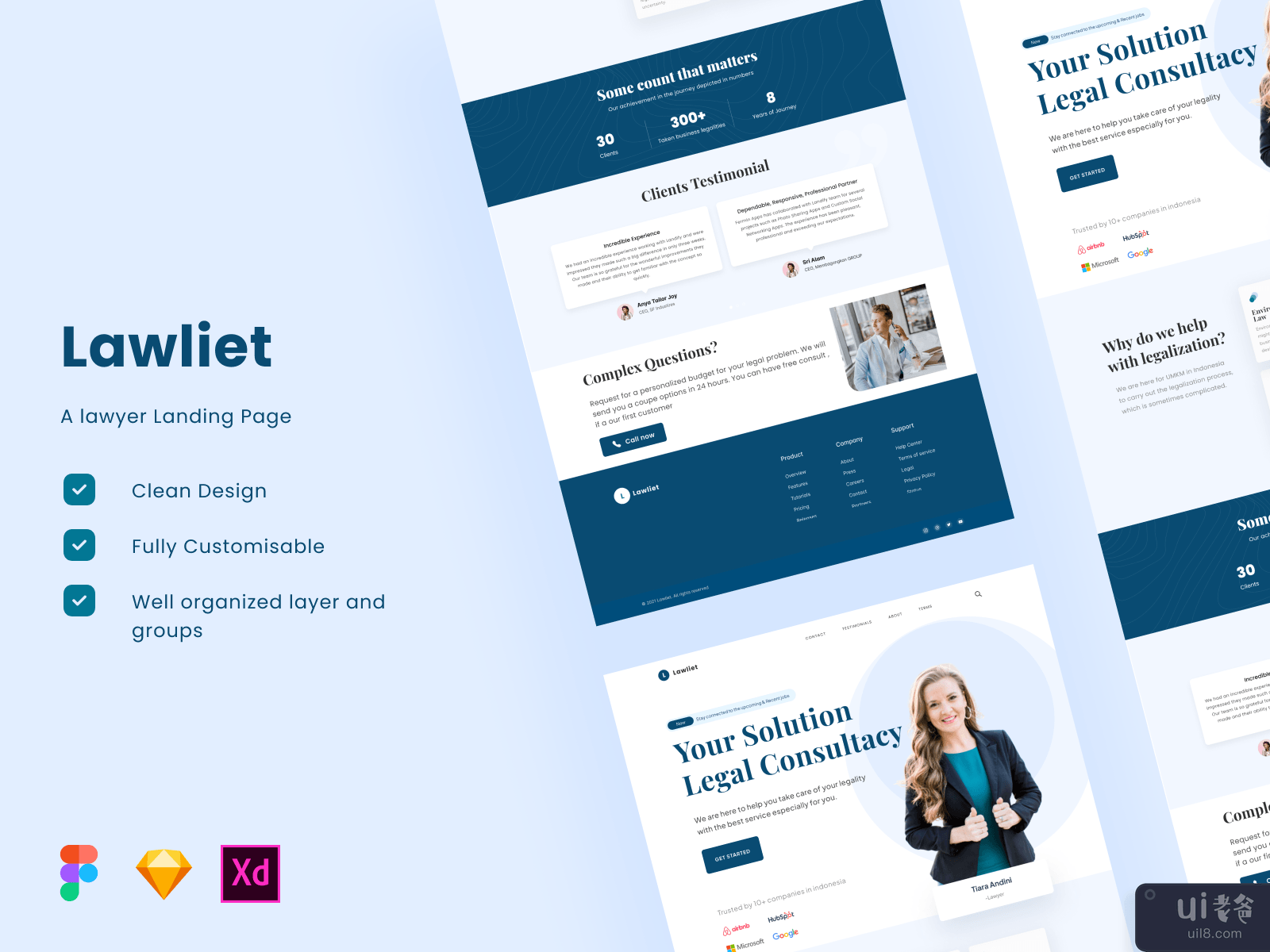 Lawyer Creative Landing Page - Lawliet