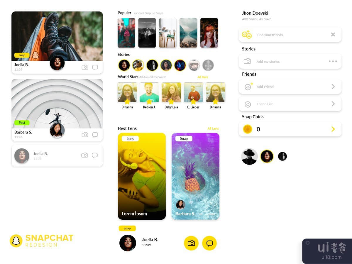 Snapchat应用重新设计(Snapchat App Redesign)插图