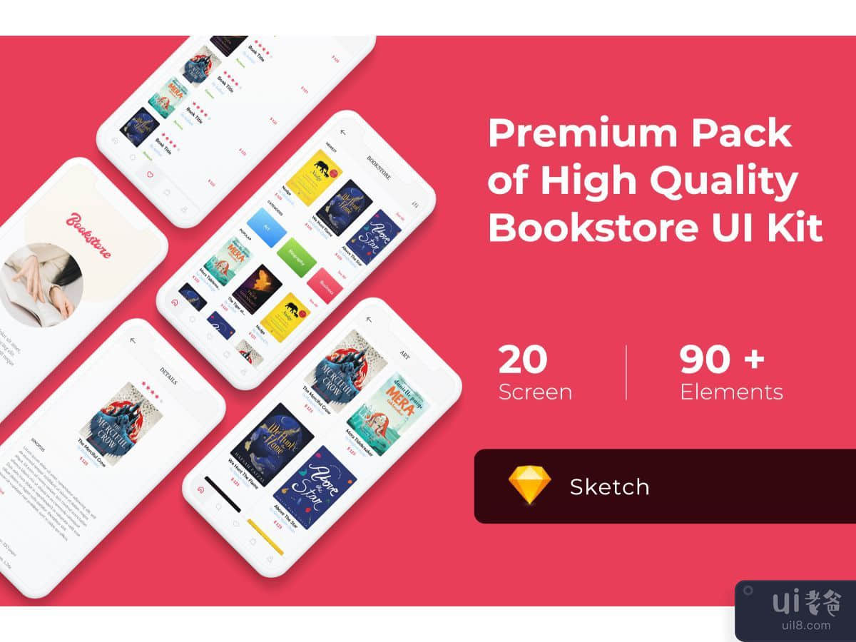 High Quality Bookstore UI KIT for Sketch