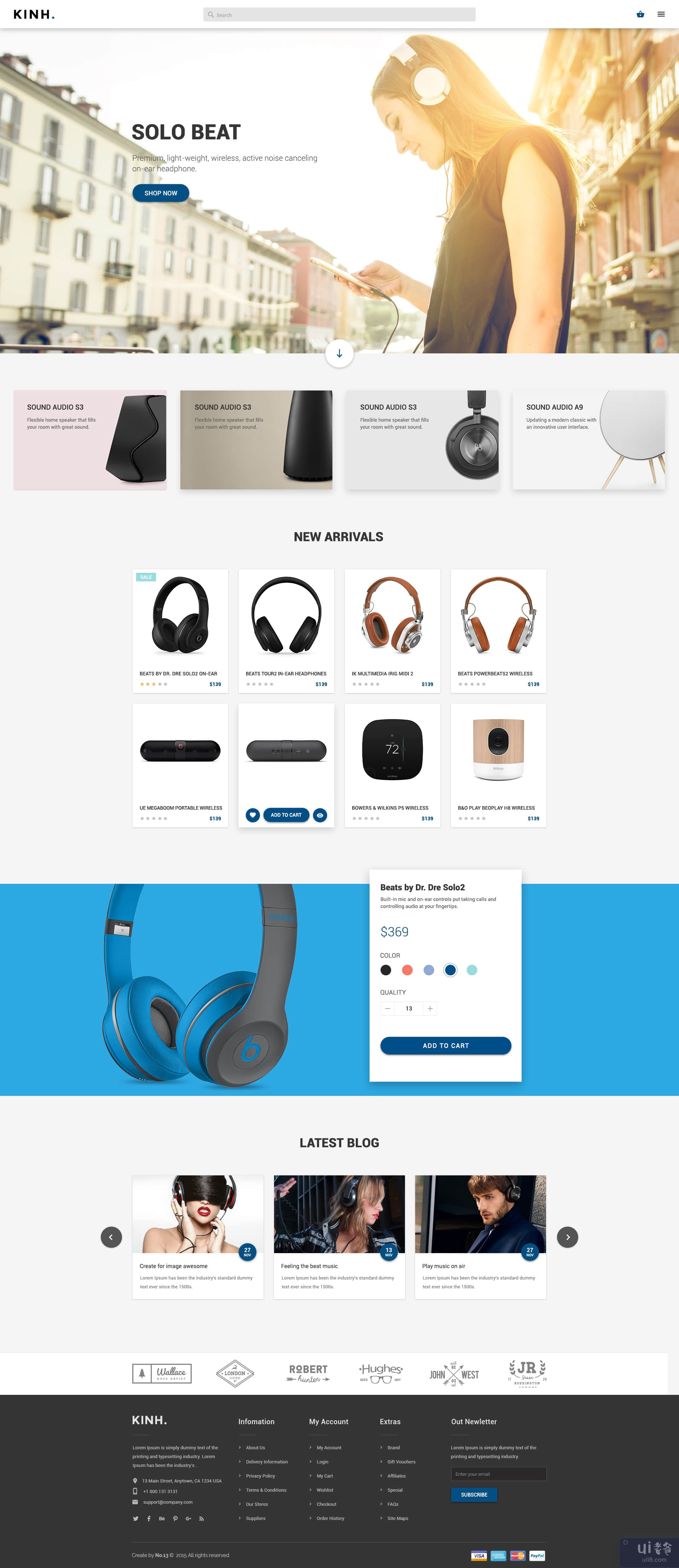 Kinh - 材料电子商务 PSD 模板(Kinh - Material E-Commerce PSD Template)插图18