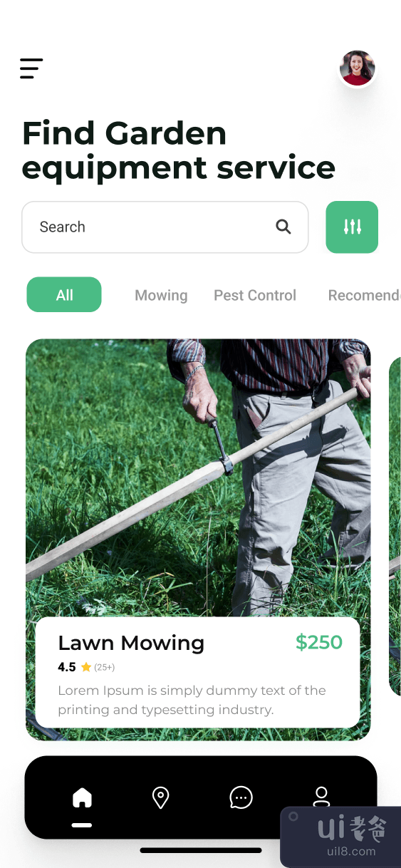 草坪护理移动应用程序设计(Lawn Care Mobile app design)插图