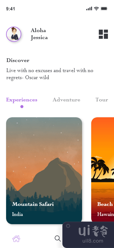 自然之旅用户界面(Nature Trip UI)插图