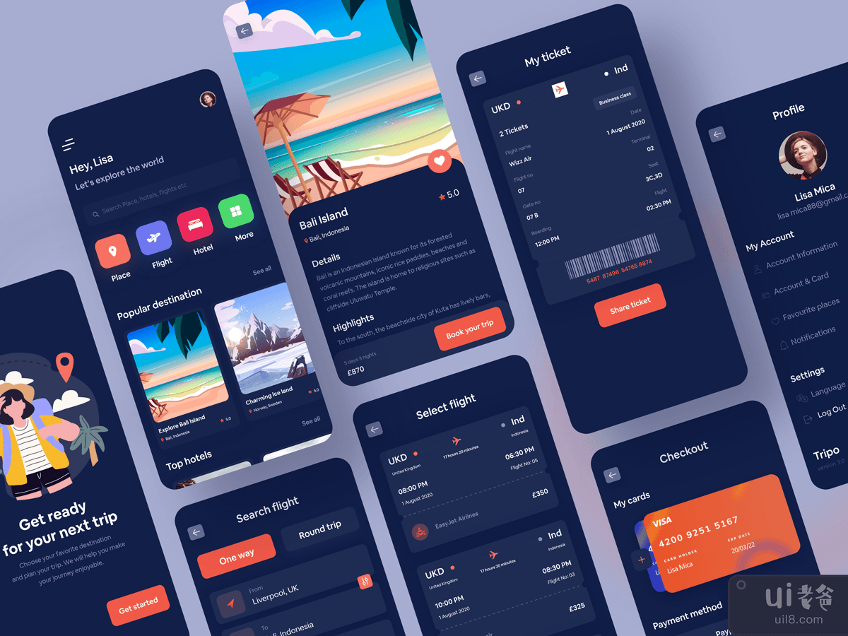 Tripo Travel Mobile Application Design