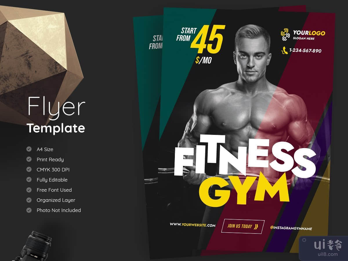 Gym Fitness Flyer Template