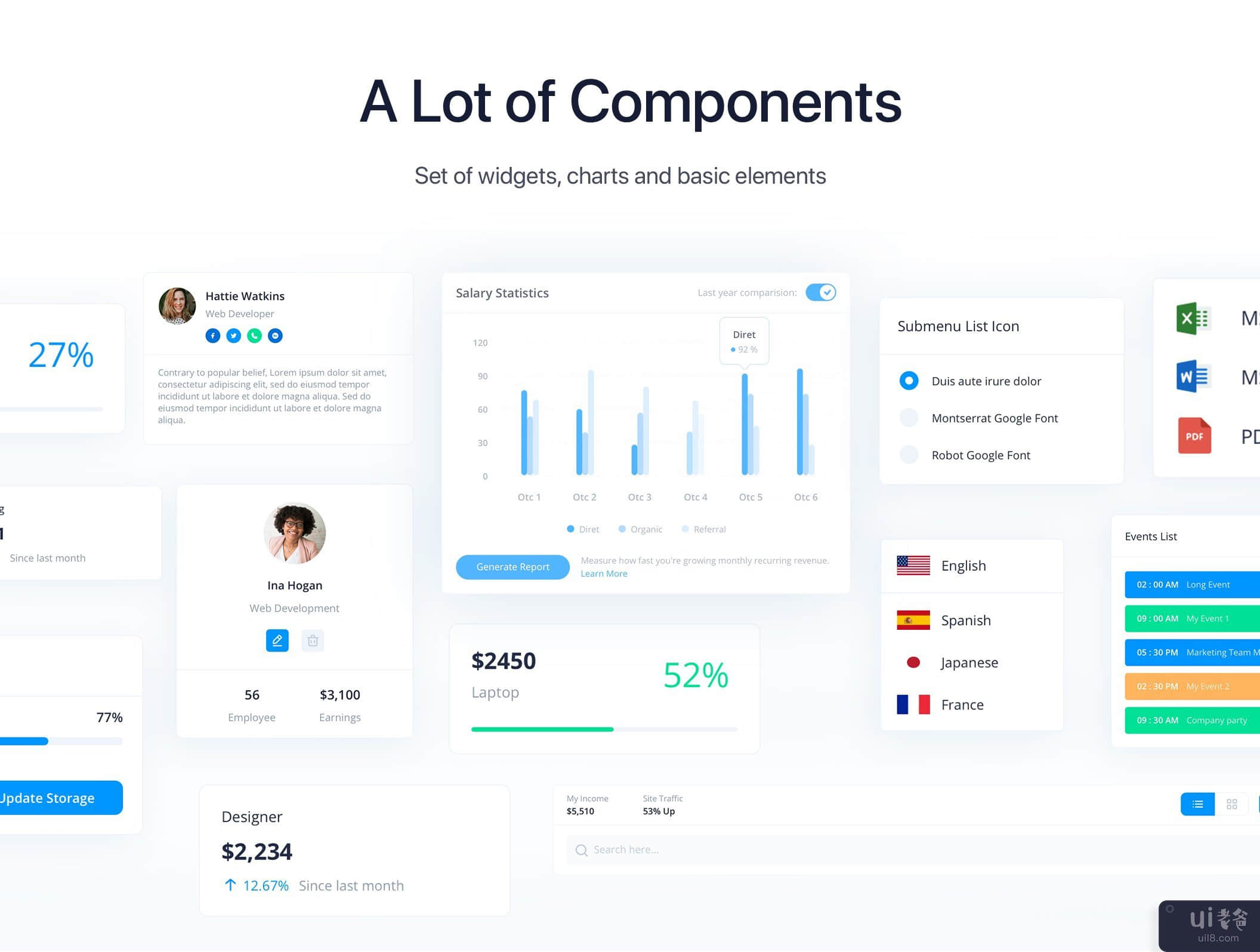 MoveUp - Sketch 的人力资源管理管理模板(MoveUp - HR Management Admin Template for Sketch)插图2