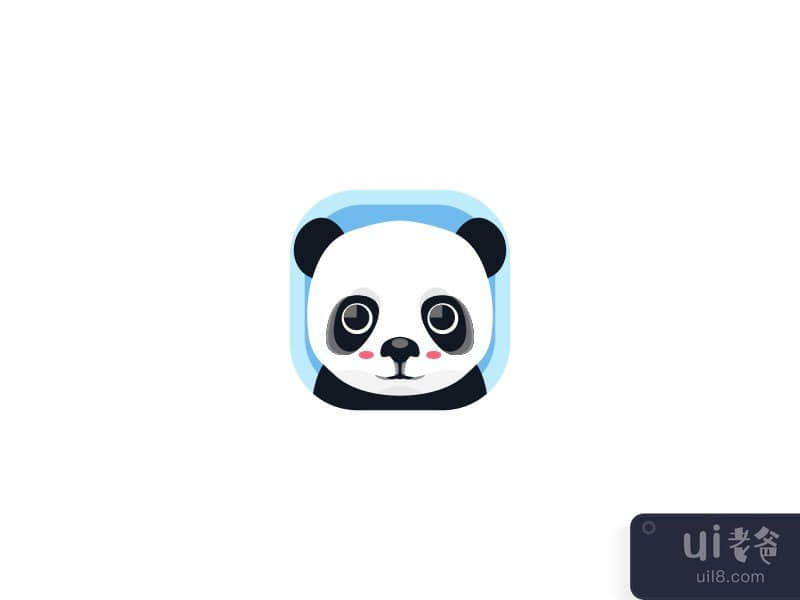Panda app logo illustration vector