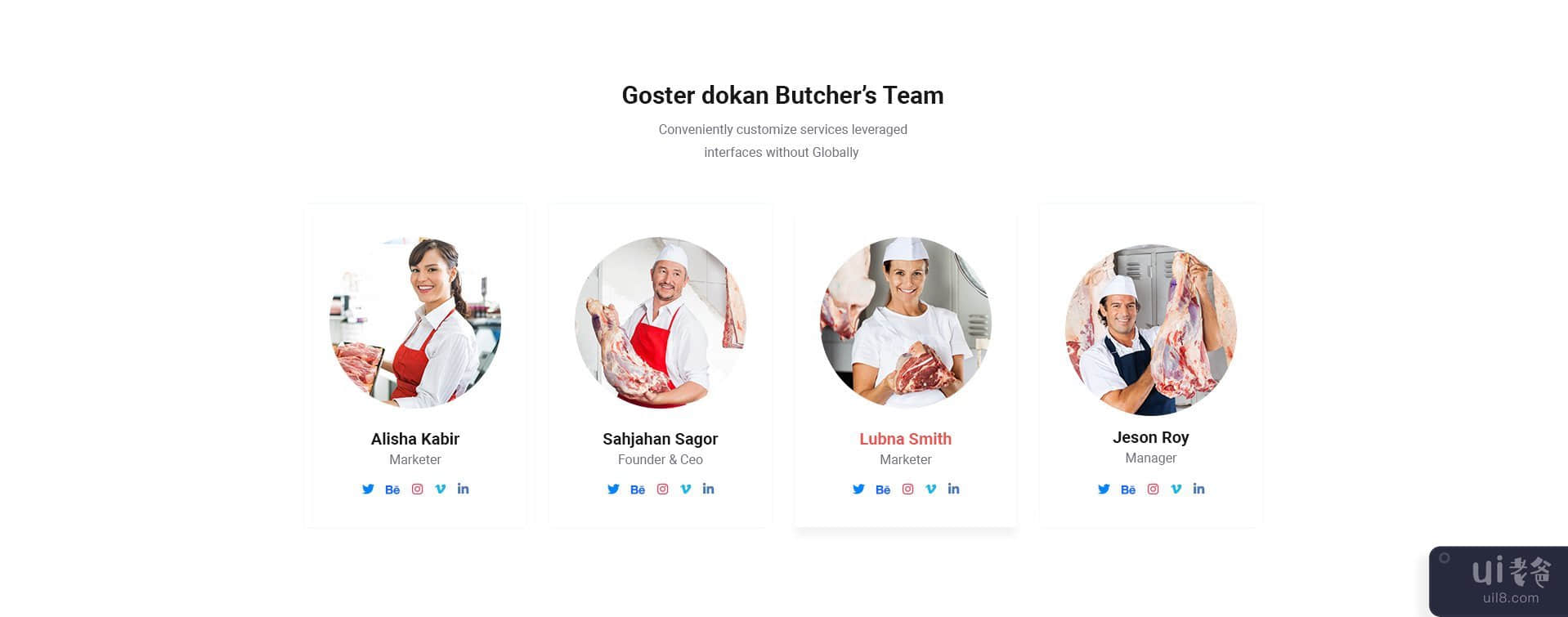 Goster Dokan - 肉店网页模板。(Goster Dokan - Meat Shop Web Template.)插图2